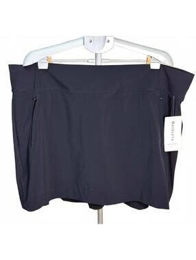 Athleta Plus Size Brooklyn Skort 16" Navy Blue Active Skirt Size 24 Athletic NWT